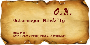 Ostermayer Mihály névjegykártya